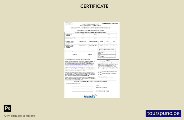 listo para imprimir plantilla de certificado de divorcio del registrador de esta